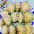 みっちゃん❇️68's cooksnap of when they made 苦くないゴーヤの鶏ひき肉入り天ぷら.