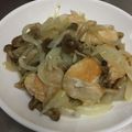 ポメちょん's cooksnap of when they made 鶏もも、しめじ、新たま酒蒸し風.