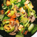 ☆アンシェル☆'s cooksnap of when they made チンゲン菜と豚肉と厚揚げのオイスター炒め.