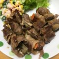 hykumi's cooksnap of when they made 細切れ肉で！牛肉のアスパラガス巻き.