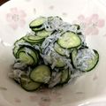 クック26352G☆'s cooksnap of when they made 【農家のレシピ】キュウリとジャコの酢の物.