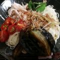 クックO56JKS☆'s cooksnap of when they made ナスの揚げ浸し そうめん添え.