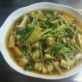 クック8D0BQL☆'s cooksnap of when they made 水菜と油揚げの煮浸し.