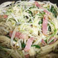 うぐいす♪'s cooksnap of when they made 水菜とえのきとベーコンの柚胡椒炒め.