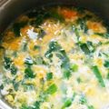 そらとだいち's cooksnap of when they made 皆大好き♡ニラたまスープ♡.