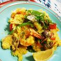 kitchen☆眞's cooksnap of when they made 炊飯器で♡簡単♡パエリア.