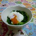 rie-tin's cooksnap of when they made 温泉卵のせ！●ニラのおひたし●.