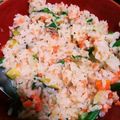 （＊あωや＊）'s cooksnap of when they made 鮭と色々野菜のなんちゃってチーズリゾット.