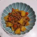 ☆真冬☆'s cooksnap of when they made ひき肉のカレー肉じゃが☆.