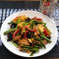 sa-ra's cooksnap of when they made ♪豚ヒレ肉＋にんにくの芽の甘辛炒め♪.