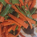 まるまる竹ちくわ's cooksnap of when they made いんげんとにんじんのごま和え.