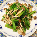 ♡ともりん's cooksnap of when they made 小松菜としめじのにんにく炒め.
