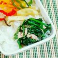 SP♪'s cooksnap of when they made やみつき☆無限ほうれん草＆大葉.