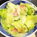れい★れい's cooksnap of when they made 簡単！レタスとベーコンと胡瓜のサラダ.