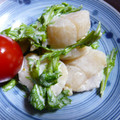 ＴＯＭＯＷＡＴ's cooksnap of when they made わさび菜とホタテのサラダ☆柚子マヨソース.