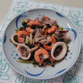イチゴ、イチゴ。's cooksnap of when they made いかとエビと野菜のあっさり塩炒め.