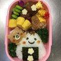 ☆たまり☆'s cooksnap of when they made キャラ弁簡単かわいい☆昆布頭のおにぎり君.