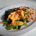 にゃんがす's cooksnap of when they made ほうれん草と豚肉の卵炒め.
