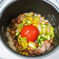 ととろ＆めい's cooksnap of when they made 丸ごとトマトとチキンの炊き込みご飯.