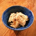 はるぴーのママ's cooksnap of when they made 黒ゴマきなこ棒☆容器の中で固めてカット.