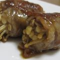 ろびんキュー's cooksnap of when they made わさびで旨うま☆豚肉とえのきのロール.