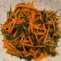 Tusentakk's cooksnap of when they made 人参葉の炒め物.
