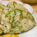 めぞすず's cooksnap of when they made おかひじき＆スナップえんどうごはん.