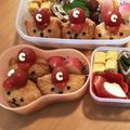 ryokochin5's cooksnap of when they made 頑張れ広島カープ♡カピパラ三兄弟弁当.