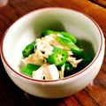 928るびすけ☆☆'s cooksnap of when they made 鶏胸肉とオクラのマスポン和え.