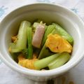 花時計咲いた's cooksnap of when they made 小松菜とベーコンの卵炒め.