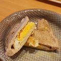 chiko87's cooksnap of when they made 豚肉の目玉焼きサンドソテー！.