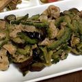 ＊＊天然水＊＊'s cooksnap of when they made なすとゴーヤの肉味噌炒め.