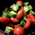 はるたん92's cooksnap of when they made 食卓を彩る夏おつまみ☆オクラトマト和え.