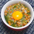 nosso's cooksnap of when they made 栄養満点！簡単めかぶ納豆のふわふわご飯.