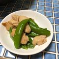 naru_egg's cooksnap of when they made 鶏むね肉とスナップえんどうの味噌炒め.