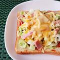 yukoko☆'s cooksnap of when they made ♪簡単キャベツチーズケチャップトースト.