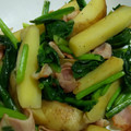 クック9QB5UV☆'s cooksnap of when they made じゃが芋とほうれん草のベーコン炒め.