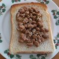 ayakaL7's cooksnap of when they made ハニー納豆トースト.