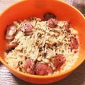 meechan_y's cooksnap of when they made レンジであっという間のエノキチーズ.