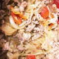 ★☆さら☆★'s cooksnap of when they made 幼児と二人の手軽ランチに☆玉トマ豚丼.