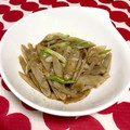 たかみっちょん's cooksnap of when they made ゴボウと白ネギのニンニク炒め.