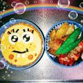 kumamokuma's cooksnap of when they made スポンジボブ キャラ弁.