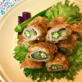 まやチャン's cooksnap of when they made 夏野菜★ナスとおくらと大葉の肉巻きフライ.