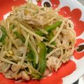 ぱんちゃん0526's cooksnap of when they made 豚ともやしとピーマンの黒こしょう炒め.