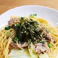 tomatoast's cooksnap of when they made 豚こまと万能ネギ、キャベツの和風パスタ♪.