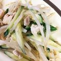 ♥︎atk♥︎'s cooksnap of when they made もやしときゅうりと鶏ハムの即席サラダ.