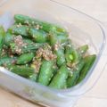honey_013's cooksnap of when they made スナップエンドウのゴマ和え.