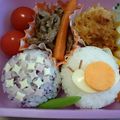 けい♥️'s cooksnap of when they made キャラ弁 梅雨のかたつむりおにぎり弁当.