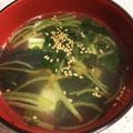 yumi☆0621's cooksnap of when they made 絶品！三つ葉とわかめのスープ.