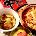 ame-ikuru's cooksnap of when they made 野菜炒めをのせた辛ラーメン.